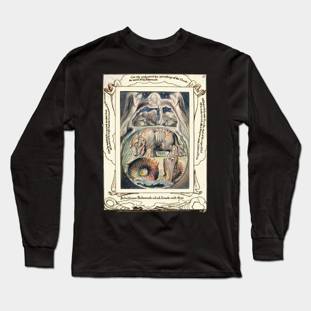 Book Of Job - William Blake: Long Sleeve T-Shirt by The Blue Box